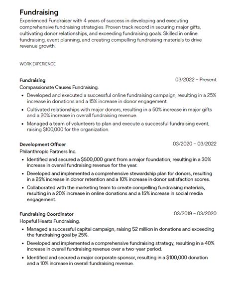 5+ Fundraising Resume Examples [with Guidance] .